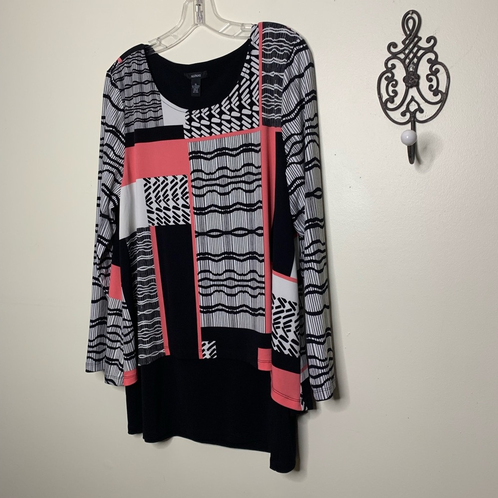Alfani Color Block Layered Split Back Tunic Sz Xl - image 4